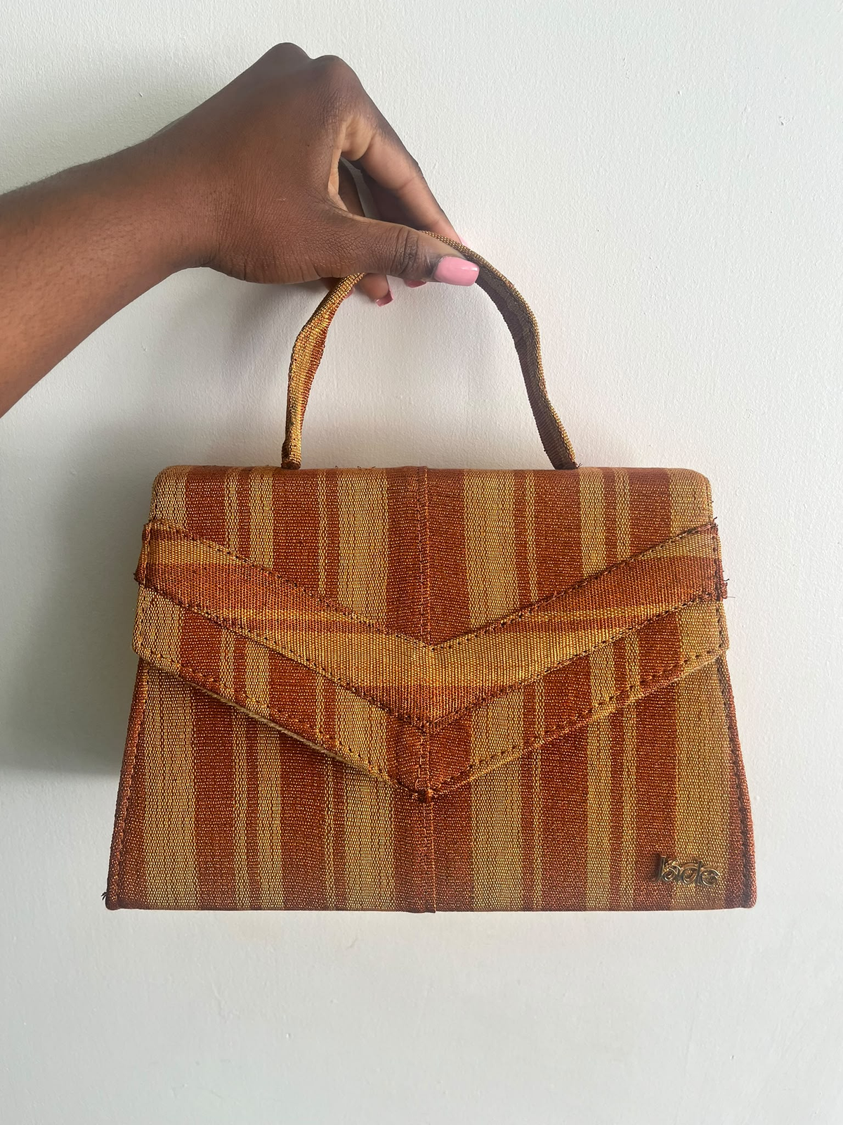 Lola Handbag - Orange/Gold