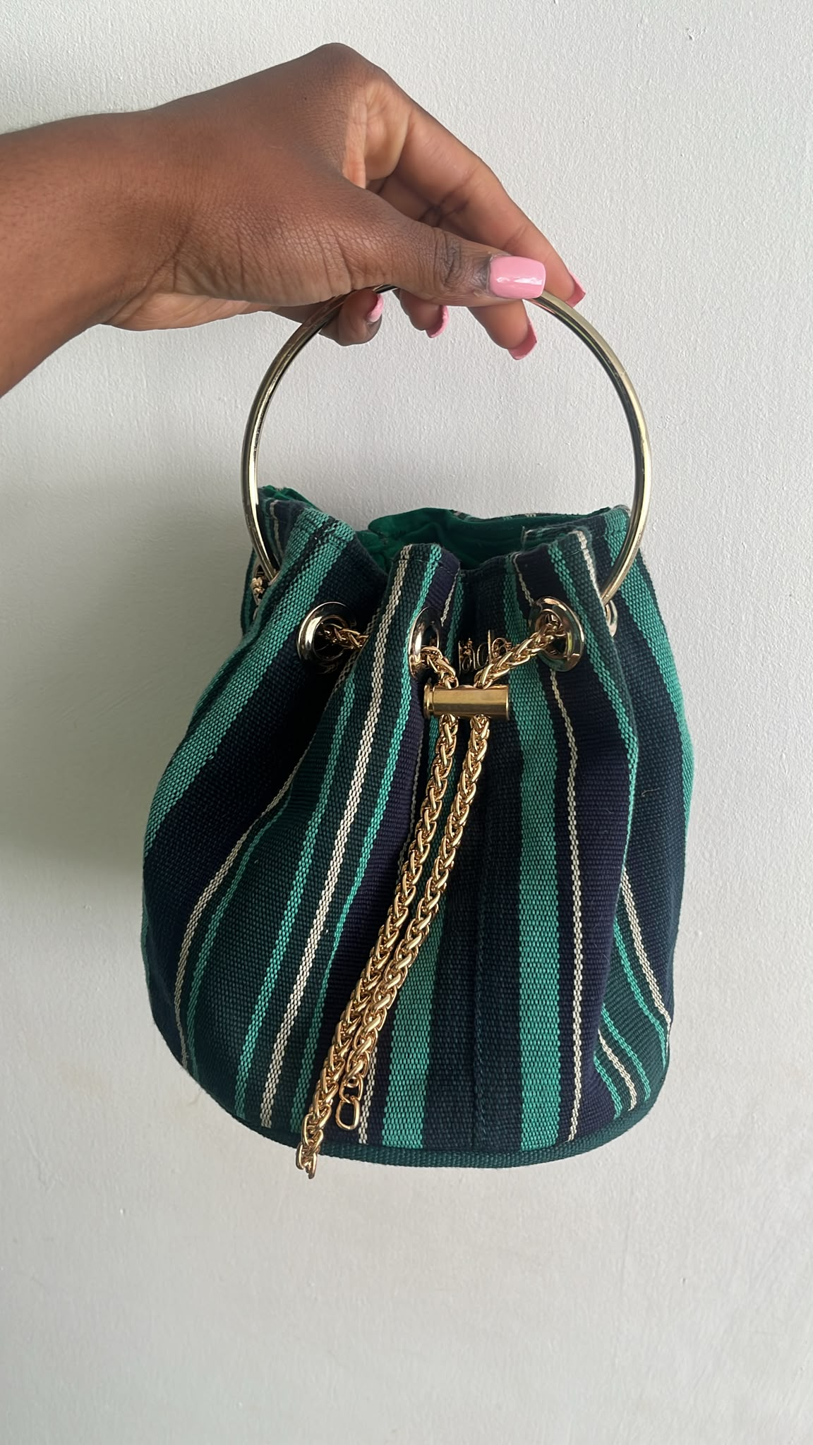 Zuri Pouch Bag - Blue/Green